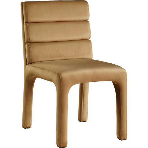 Meridian Kai Saddle Velvet Dining Chair IMAGE 1