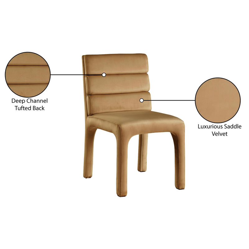 Meridian Kai Saddle Velvet Dining Chair IMAGE 9
