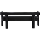Meridian Athena Black Velvet Bench IMAGE 3