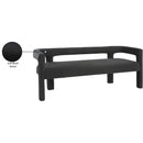 Meridian Athena Black Velvet Bench IMAGE 7