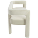 Meridian Athena Cream Velvet Bench IMAGE 5