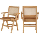 Meridian Abby Cognac Vegan Leather Dining Arm Chair IMAGE 9