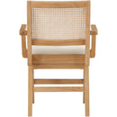 Meridian Abby Cream Vegan Leather Dining Arm Chair IMAGE 2