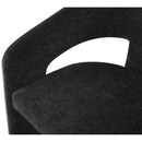 Meridian Rendition Black Plush Fabric Dining Chair IMAGE 9