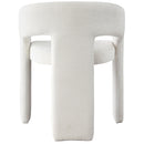 Meridian Rendition Cream Plush Fabric Dining Chair IMAGE 3