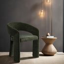 Meridian Rendition Green Plush Fabric Dining Chair IMAGE 2