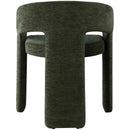 Meridian Rendition Green Plush Fabric Dining Chair IMAGE 3