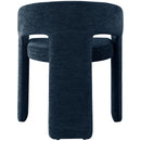 Meridian Rendition Navy Plush Fabric Dining Chair IMAGE 3