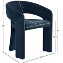 Meridian Rendition Navy Plush Fabric Dining Chair IMAGE 8