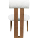 Meridian Dario Cream Boucle Fabric Dining Chair IMAGE 2