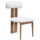 Meridian Dario Cream Boucle Fabric Dining Chair IMAGE 3