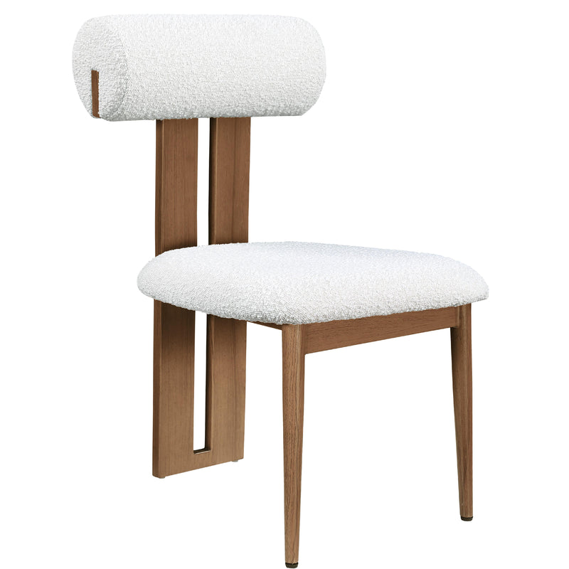 Meridian Dario Cream Boucle Fabric Dining Chair IMAGE 3