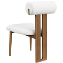 Meridian Dario Cream Boucle Fabric Dining Chair IMAGE 6