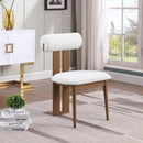 Meridian Dario Cream Boucle Fabric Dining Chair IMAGE 8
