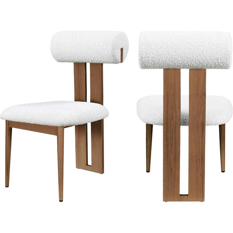 Meridian Dario Cream Boucle Fabric Dining Chair IMAGE 9