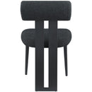 Meridian Dario Black Boucle Fabric Dining Chair IMAGE 2