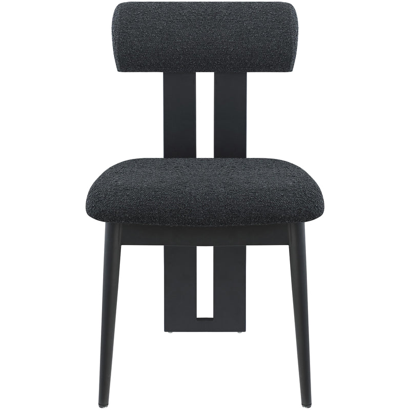 Meridian Dario Black Boucle Fabric Dining Chair IMAGE 4