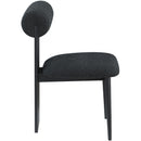 Meridian Dario Black Boucle Fabric Dining Chair IMAGE 5
