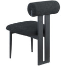 Meridian Dario Black Boucle Fabric Dining Chair IMAGE 6