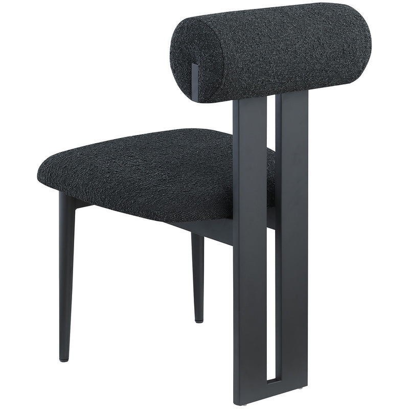 Meridian Dario Black Boucle Fabric Dining Chair IMAGE 6