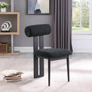 Meridian Dario Black Boucle Fabric Dining Chair IMAGE 8