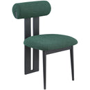 Meridian Dario Green Boucle Fabric Dining Chair IMAGE 3