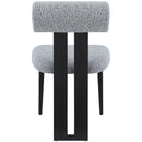 Meridian Dario Grey Boucle Fabric Dining Chair IMAGE 2