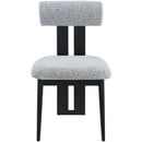 Meridian Dario Grey Boucle Fabric Dining Chair IMAGE 4