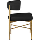 Meridian Rivage Black Durable Linen Textured Fabric Dining Chair IMAGE 5