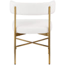 Meridian Rivage Cream Durable Linen Textured Fabric Dining Chair IMAGE 2