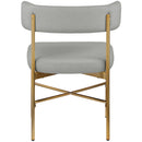 Meridian Rivage Light Grey Durable Linen Textured Fabric Dining Chair IMAGE 2