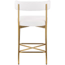 Meridian Rivage Cream Durable Linen Textured Fabric Stool IMAGE 2