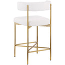 Meridian Rivage Cream Durable Linen Textured Fabric Stool IMAGE 6