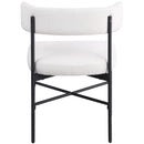 Meridian Rivage Cream Durable Linen Textured Fabric Dining Chair IMAGE 2