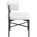 Meridian Rivage Cream Durable Linen Textured Fabric Dining Chair IMAGE 5