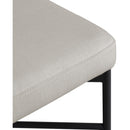 Meridian Rivage Beige Durable Linen Textured Fabric Stool IMAGE 7
