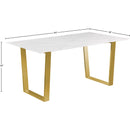 Meridian Cameron White Dining Table IMAGE 7