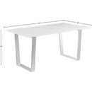 Meridian Carlton White Dining Table IMAGE 7