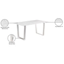 Meridian Carlton White Dining Table IMAGE 8