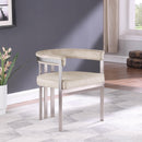 Meridian Marcello Beige Velvet Dining Chair IMAGE 2
