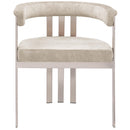 Meridian Marcello Beige Velvet Dining Chair IMAGE 4