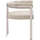 Meridian Marcello Beige Velvet Dining Chair IMAGE 5