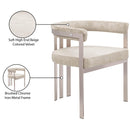 Meridian Marcello Beige Velvet Dining Chair IMAGE 9