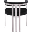 Meridian Marcello Black Velvet Dining Chair IMAGE 3