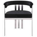 Meridian Marcello Black Velvet Dining Chair IMAGE 4
