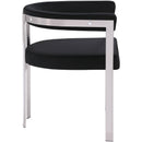 Meridian Marcello Black Velvet Dining Chair IMAGE 5