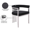 Meridian Marcello Black Velvet Dining Chair IMAGE 9