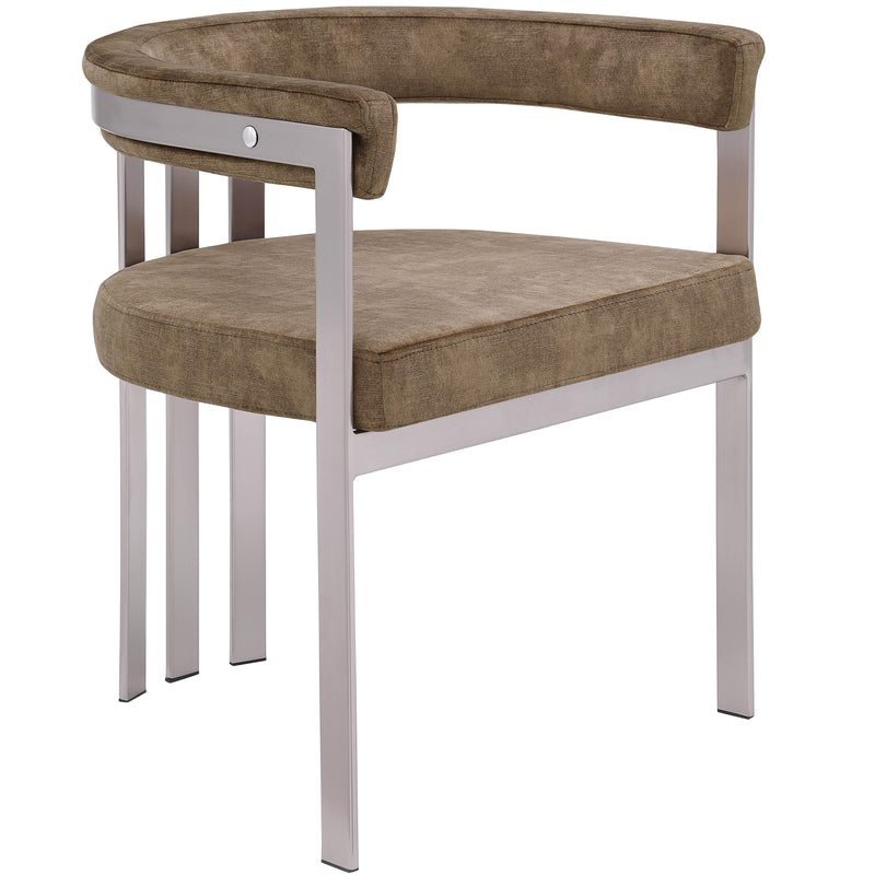 Meridian Marcello Brown Velvet Dining Chair IMAGE 1