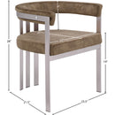 Meridian Marcello Brown Velvet Dining Chair IMAGE 8