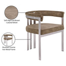 Meridian Marcello Brown Velvet Dining Chair IMAGE 9